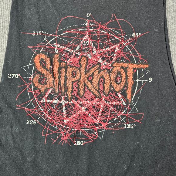 Slipknot Muscle Tank Mens Medium Black Graphic Cut Off Metal Band Concert Merch - Picture 6 of 7